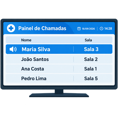 Painel de chamadas