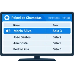 Painel de chamadas
